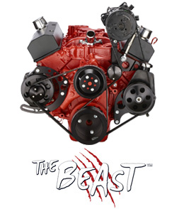 Chevy Engine Beast Serpentine Kit Brackets and Pulleys