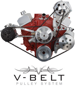 Chevrolet V-Belt Kits including Brackets and Pulleys