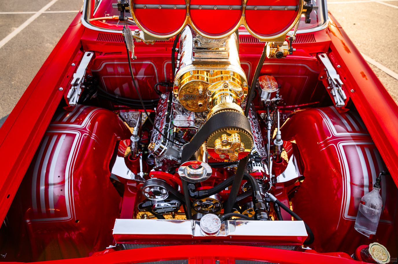 Zach Pennock BCC Zach Lowrider 1963 Impala Engine Bay