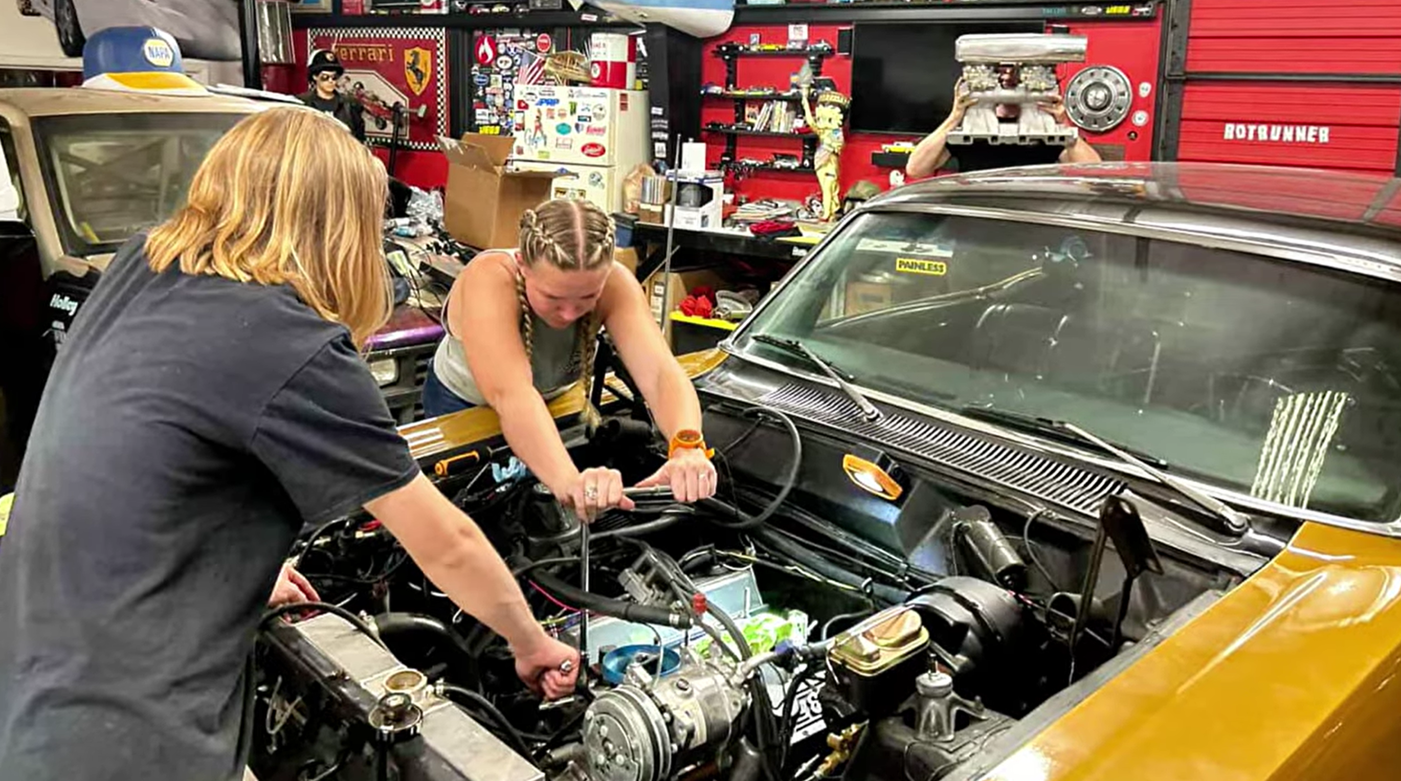 Working on a 1966 Ford Fairlane for the Great Race